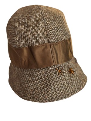 Nest Y2K Brown Wool Herringbone Cloche Bucket Hat Hand  display picture 1