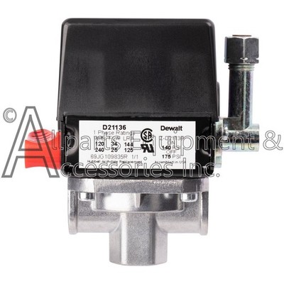 Z-D21136 OEM DeWalt/Craftsman/Porter Cable 4-Port Pressure Switch 140/175 PSI