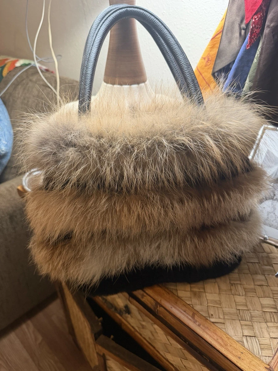 バッグ 70s vintage faux fur leather boston bag Vintage 1970s Styled by Davis of Boston Black Fur Jacket Long Coat