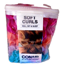 Conair Soft Foam Self Grip Hair Rollers Curlers - 48-Pack Assorted Sizes