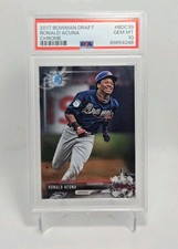 2017 Bowman Draft #BDC-39 Ronald Acuna Chrome Refractor PSA 10