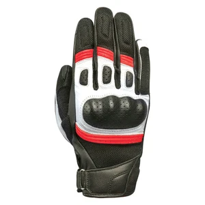 Oxford RP-6S Motorcycle Motorbike Leather Gloves Black / Red / White
