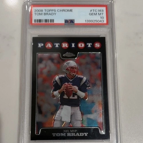 2008 Topps Chrome Tom Brady #TC163 Patriots NFL MVP PSA 10 Football