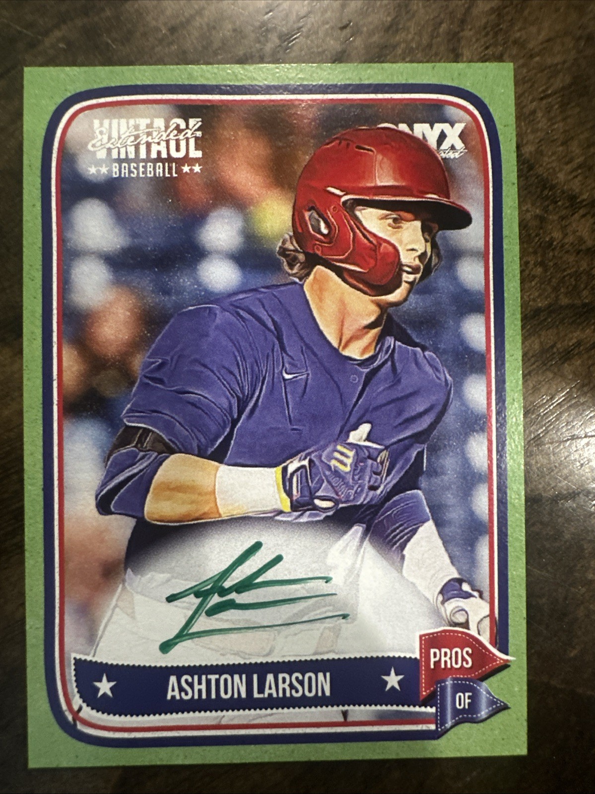 2024 ONYX VINTAGE ASHTON LARSON AUTOGRAPH GREEN 40/50