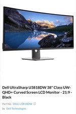 Dell U3818DW UltraSharp 38 Curved Monitor for sale online | eBay