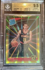 2018-19 Donruss Trae Young RR Holo Green & Yellow Laser BGS 9.5. All 9.5 GEM.