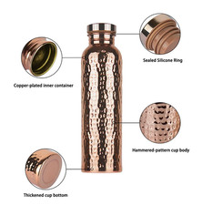 800ML Stainless Steel Electroplated Copper Water Bottle​ ​One-Click Open Lid​ ​
