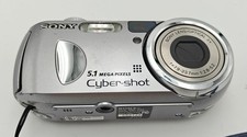 Sony Cyber-shot DSC-P93A 5.1MP Silver Digital Camera  TESTED  No Memory Stick