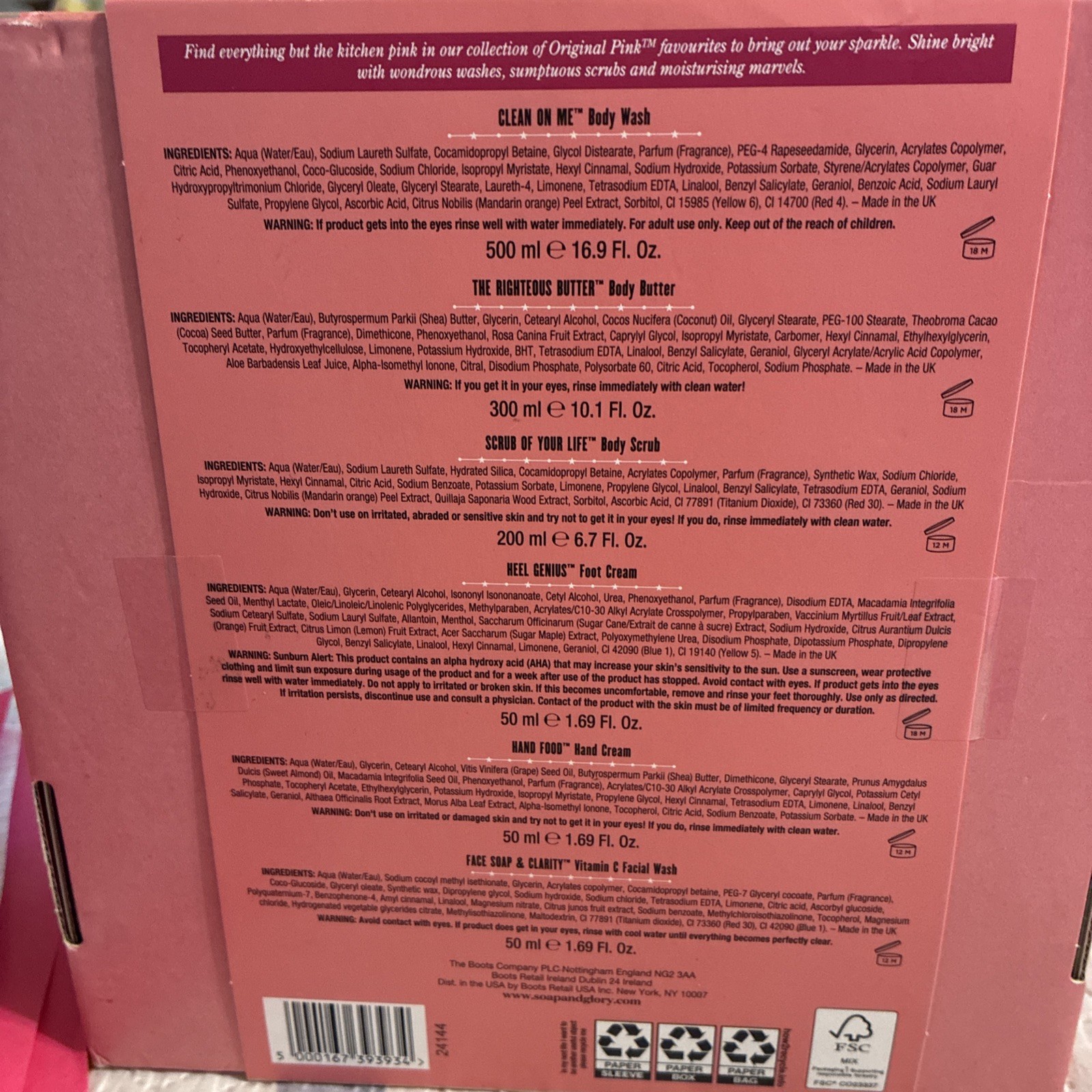 SOAP AND GLORY FEELING SPA-STRUCK Gift Set Free Shipping! Holiday Christmas