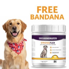 Piccardmeds4pets StrongFlex Joint Support Large Dogs 84ct FREE Bandana