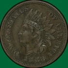 1883 Indian Head Cent Extremely Fine XF Coin, Corrosion #41130