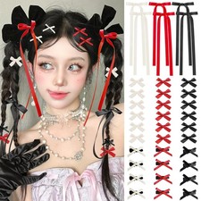 Mini Hair Bows for Women Girls Cute Ribbon Hair Clips-36P - Black White Red