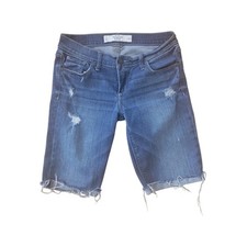 Abercrombie Fitch Blue Distressed Denim Jean Shorts Size 2/26