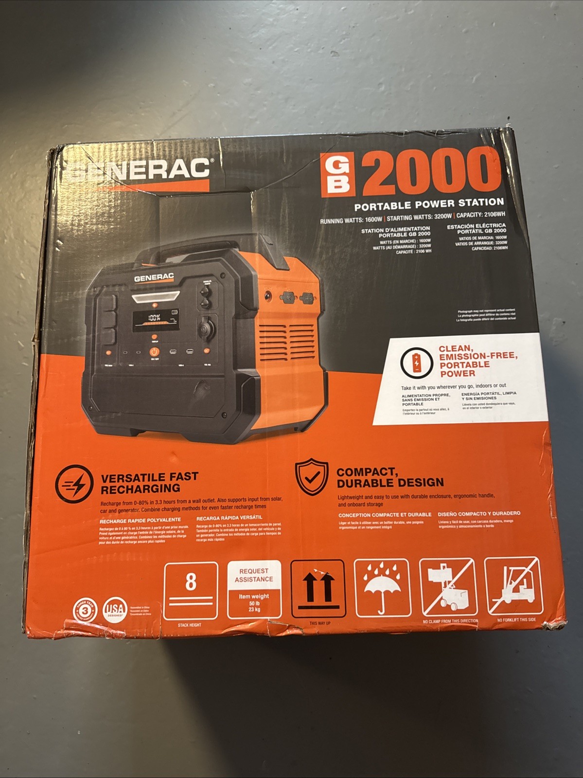 Generac GB2000 Compact Portable Power Station w/ Wireless Ch