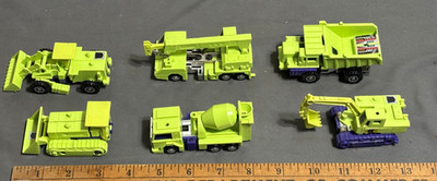 G1 Transformer Hasbro 1984 DEVASTATOR CONSTRUCTACON Construction Truck Dozer SET