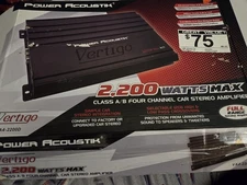 Power Acoustik VA4-2200D 2200W 4 Channel Car Amplifier