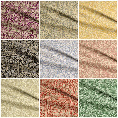 100% Baumwollstoff Digitaldruckmaterial William Morris Larkspur Design