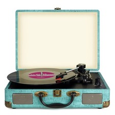 Giradischi Vinile 3 Velocità (33 1/3 45 E 78 Giri) stereo Portatile Giradischi