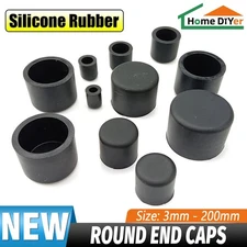 3-200mm Round Silicone Rubber End Caps Plastic Plug Tubes Chair Legs Protect