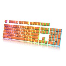 Pudding Keycaps Set Doubleshot PBT 112 Key OEM ANSI for Cherry MX Orange
