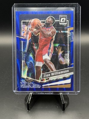 2023-24 Panini Donruss Optic Zion Williamson #35 Blue Seismic Prizm /249