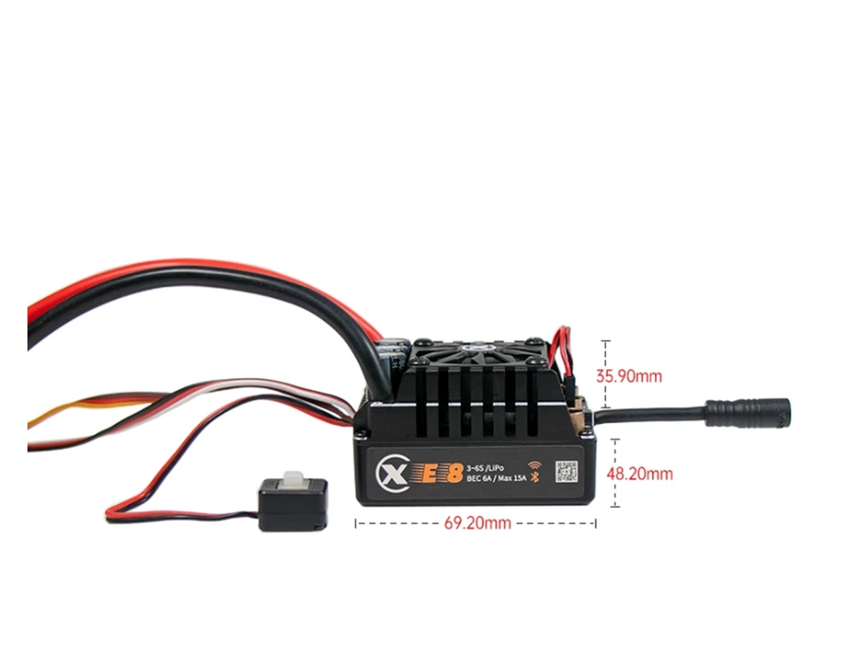 XC E8 Brushless Electronic Speed Controller 160A 3-6S Lipo for 1/8 1/10 RC Cars - Image 4 of 4