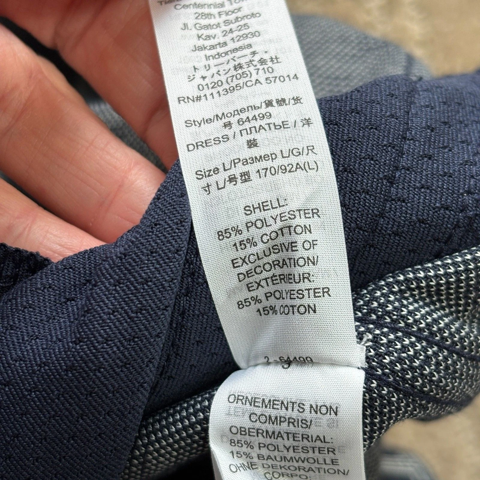 Abito sportivo senza maniche Tory Burch jacquard blu navy grande tennis pickleball