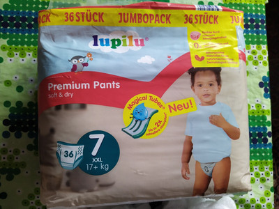 Lupilu Premium Pants Größe 7 Windeln 36 Stück OVP ungeöffnet  17+Kg