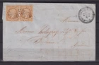 NAPOLEON LOT NO. 21 PAIR ON LETTER / PEARL STAMP