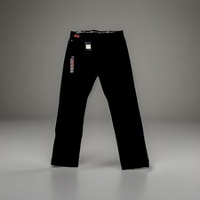 Chaps Slim Straight Fit Casual Pants Black Freedom Stretch Flex Waistband