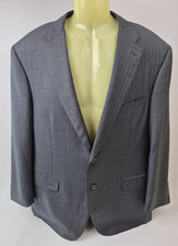 Canali Men's 13290/37 Grey Striped Wool Sports Coat Jacket Size 56 R EU / 46 US