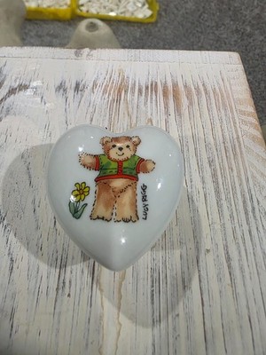 Vintage 1981 Enesco Lucy & Me Mini Ceramic Box JAPAN Lucy Rigg RARE