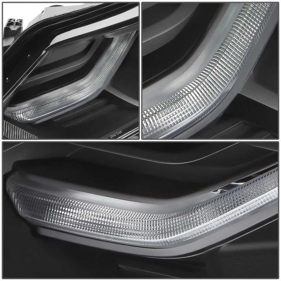 Fit 18-21 Chevy Equinox Black/ Clear Projector Headlights Head Lamps w/ LED DRL - Image 4 of 4