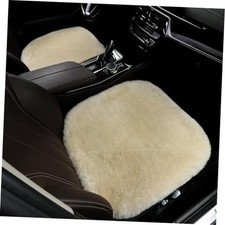 Pack Fuzzy Genuine Sheepskin Car Seat Covers for 2 2 Front Seat Cover Pearl