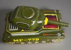 Tinplate Tank Tin Toy Friction Drive 15cm Long
