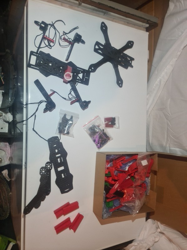 3x Fpv Drone Frames, 4x 2100kv Motors And Plastic Frame Add Ons