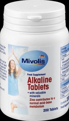 Mivolis Säure-Basen Balance Tabletten - 200 Stück pH Balance Unterstützung Alkalisch Su