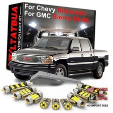 Led Interior Light Kit Package Replacement For Gmc Sierra Chevy Silverado 1999