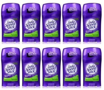10 X Lady Speed Stick Invisible Dry 24hr Protection Deodorant Powder Fresh New !