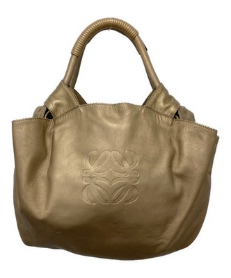 LOEWE Handtasche Beuteltasche Handtasche Aire Anagramm Gold echt