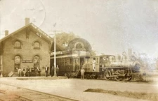 RR STATION NEW HAVEN VT Vermont RPPC Photo Postcard COPY
