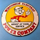 Vintage Electric Service Porcelain Sign -  Advertising Gas Station Pump Sign