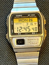 Orologio da polso CASIO BP300 monitor pressione sanguigna acciaio inox vintage