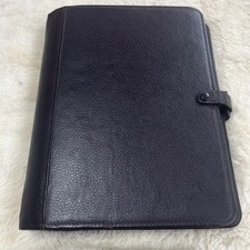 Vintage 90s Filofax Deskfax Richmond - burgundy brown leather + inserts & files