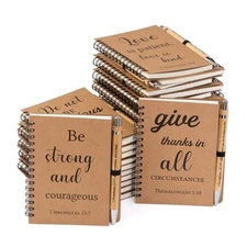40 Pcs/Christian Gifts Spiral Notebooks Bulk Journals with Christian 20 Set