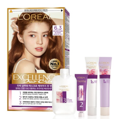L'Oréal Paris Excellence Duo Cream Hair Dye, 04_[No. 6.3] Golden