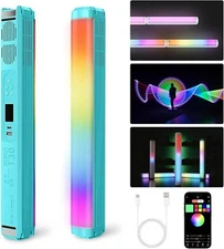 Teal SIRUI T30 RGB LED Video Pixel Tube Light Photography Lighting 2500K-7000K
