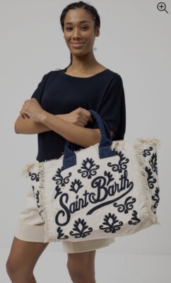 MC2 SAINT BARTH TASCHE Vanity RUG Stickerei dunkelblau oder ROT groß ORIGINAL