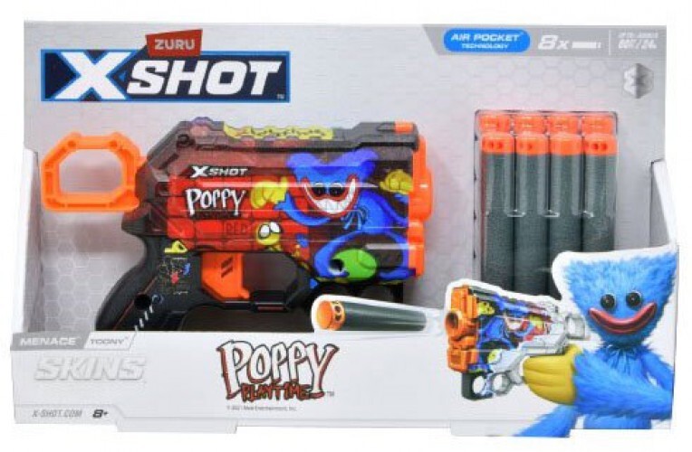 Poppy Playtime X-Shot Skins Menace Toony Blaster [8 Darts] | eBay