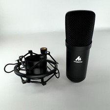 MAONO Podcast Microphone Black Handheld USB 2.0 for Studio Recording w/ Mount